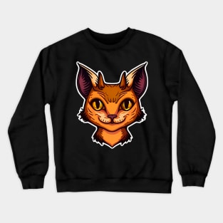 The Devil Kitty of Leeds, Kryptid Kitty, Jersey Devil Cryptid Cat Crewneck Sweatshirt